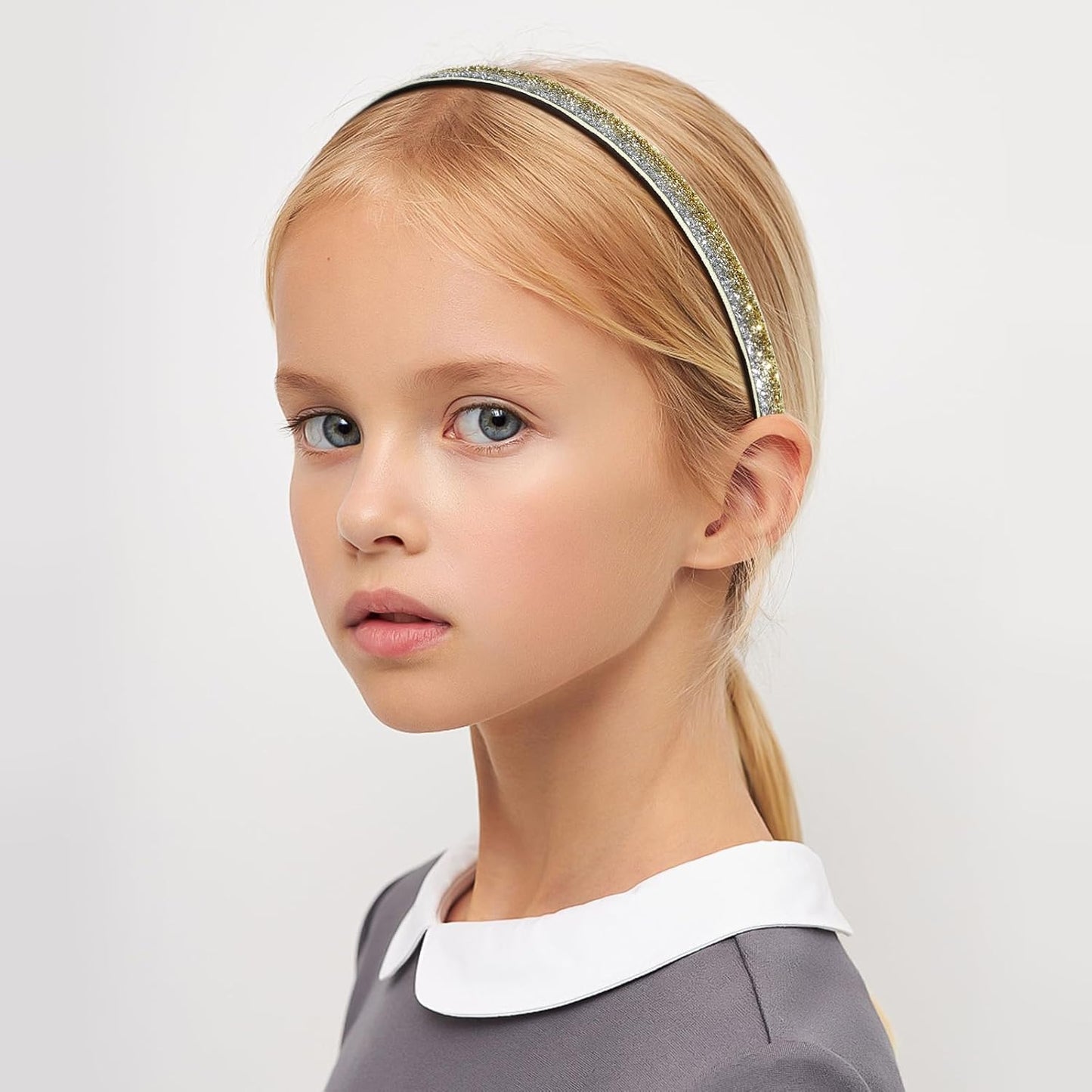 8pcs Glitter Headbands for Girls, women, Sparkle toddler Headband Accessory, Kids Hair Bands for Girls, Little Girl Hair Accessories, Daily Use and Party Hair Accessories, Birthday Gifts,Halloween