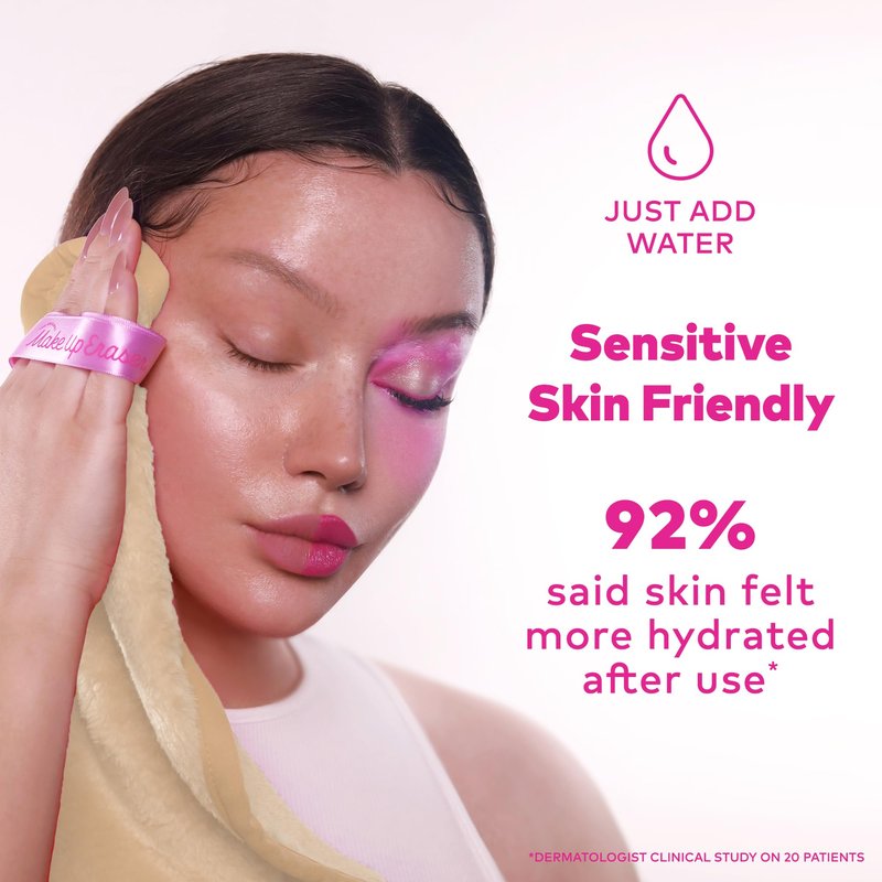 MakeUp Eraser, Erase All Makeup With Just Water, Including Waterproof Mascara, Eyeliner, Foundation, Lipstick and More, Sweet Cream