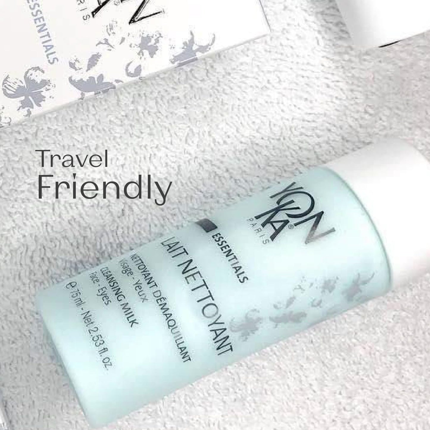 Yon-Ka Lait Nettoyant | Gentle Milk Cleanser & Makeup Remover with Plant-Based Ingredients | Moisturizes and Balances Skin pH | All Skin Types and Paraben Free | Travel Size 2.53 fl oz