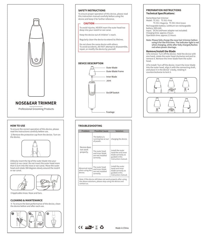 ZORAMI Rechargeable Ear and Nose Hair Trimmer - 2026 Professional Painless Eyebrow & Facial Hair Trimmer for Men Women, Powerful Motor and Dual-Edge Blades for Smoother Cutting Black