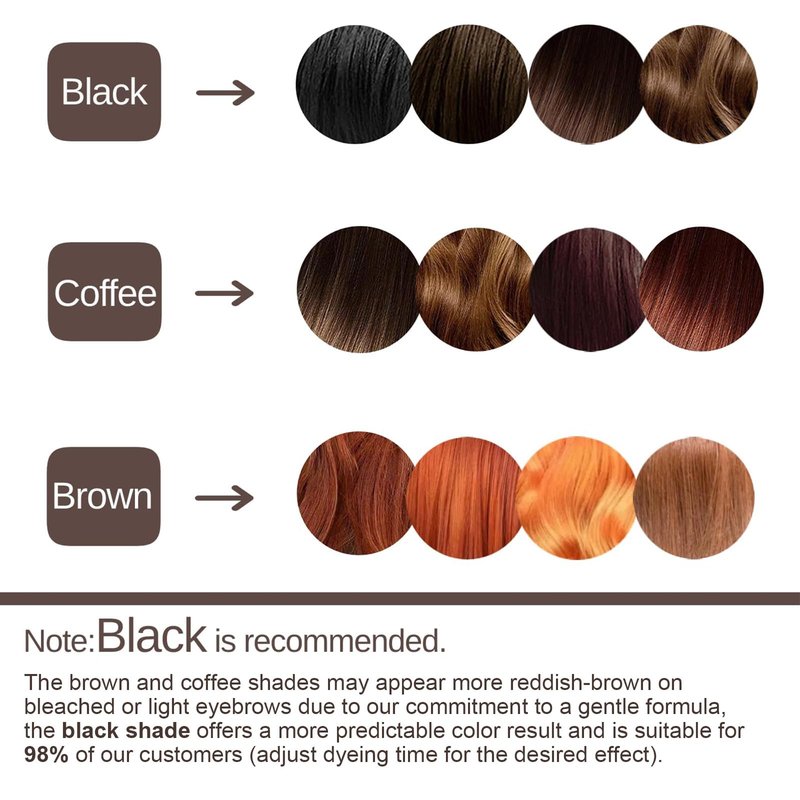 Lash Color Kit, At Home DIY Eyebrow & Eyelash Color Set, Instant Results with Natural Ingredients, Safe & Easy to Use, Stays Vibrant for 2 Weeks 7ml (Black)