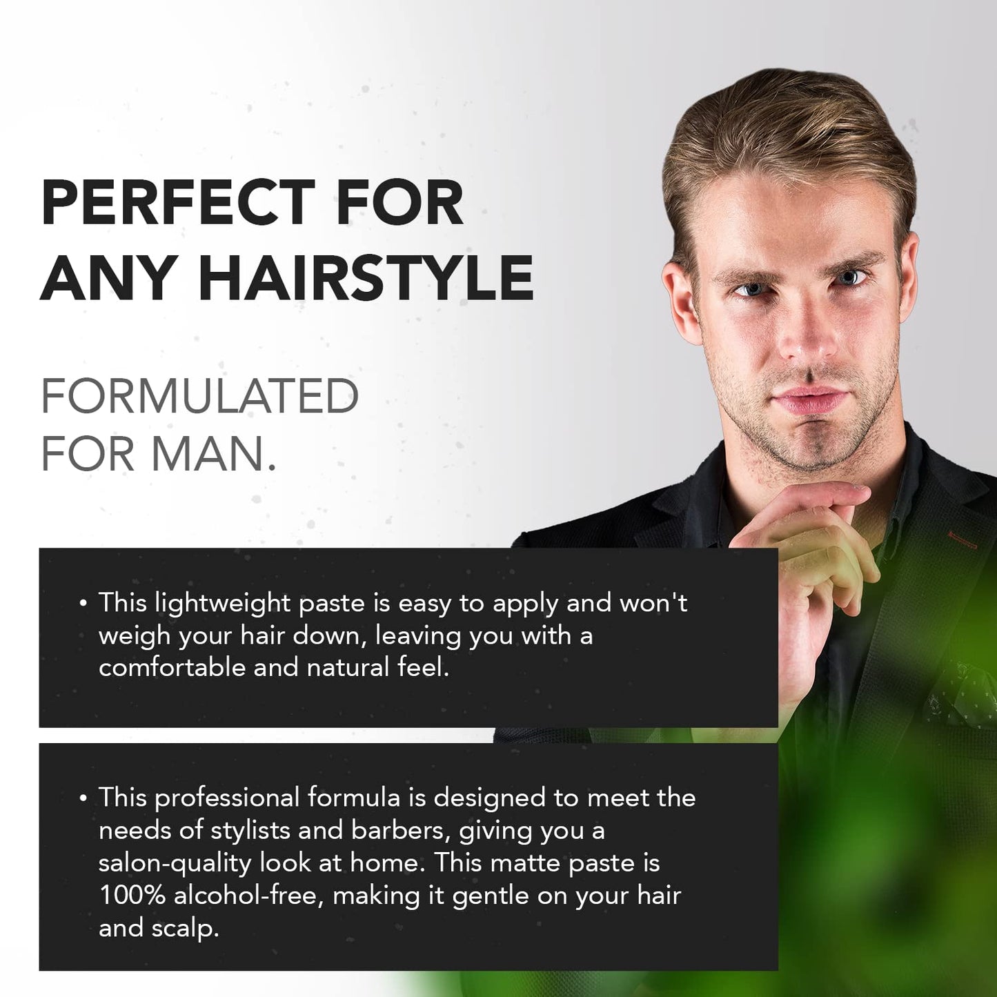Gentlemen Republic 8oz Matte Paste for Men - Water-Based Men's Hair Paste with Strong Hold & Matte Finish - Alcohol-Free Hair Styling for Natural Texture – Made in the USA
