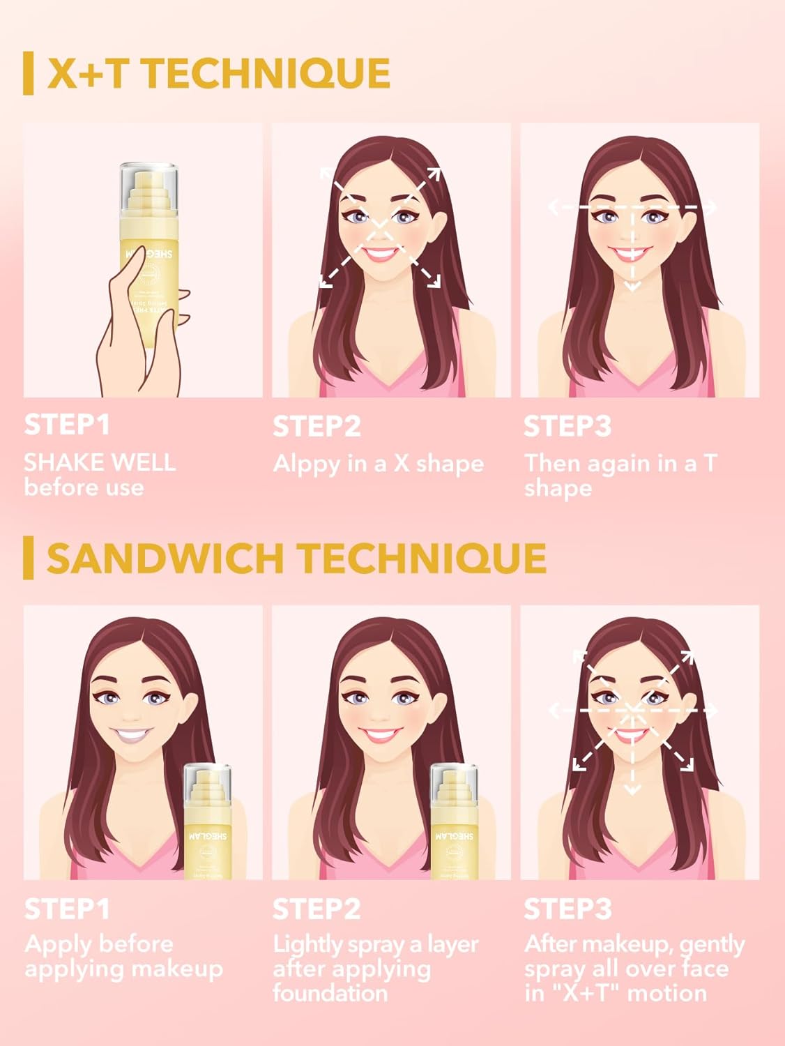 SHEGLAM Lock'd In Setting Spray Mattifying Effect Quick-Drying Long Lasting Makeup Locking Spray Oil-Control Non-Greasy Makeup Setting-Purple