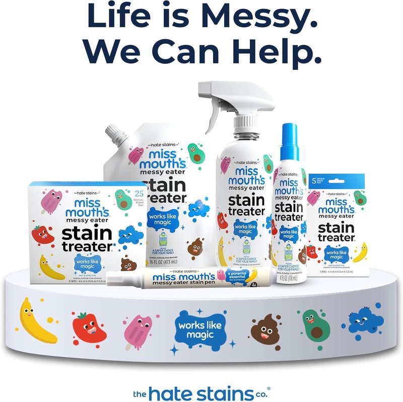 Miss Mouth's Messy Eater Stain Treater Spray - 4oz | Baby Food & Grease Remover for Laundry
