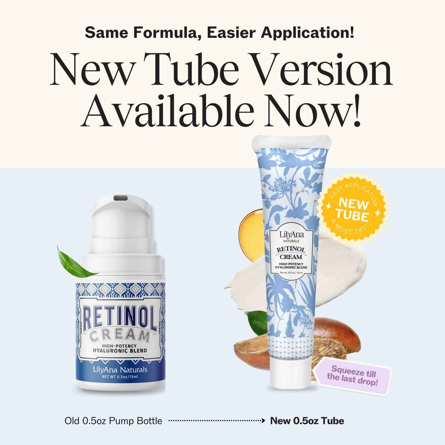 LilyAna Naturals Anti Aging Retinol Face Cream for Women – Wrinkle & Neck Cream for Firming, Retinol Moisturizer for Face with Hyaluronic Acid, Hydrating Night Cream for Fine Lines, Collagen Boost