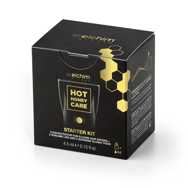 Elchim - Hot Honey Care Starter Kit – 3-in-1 Hair Treatment, Drying, and Styling System with Cosmetic Concentrator