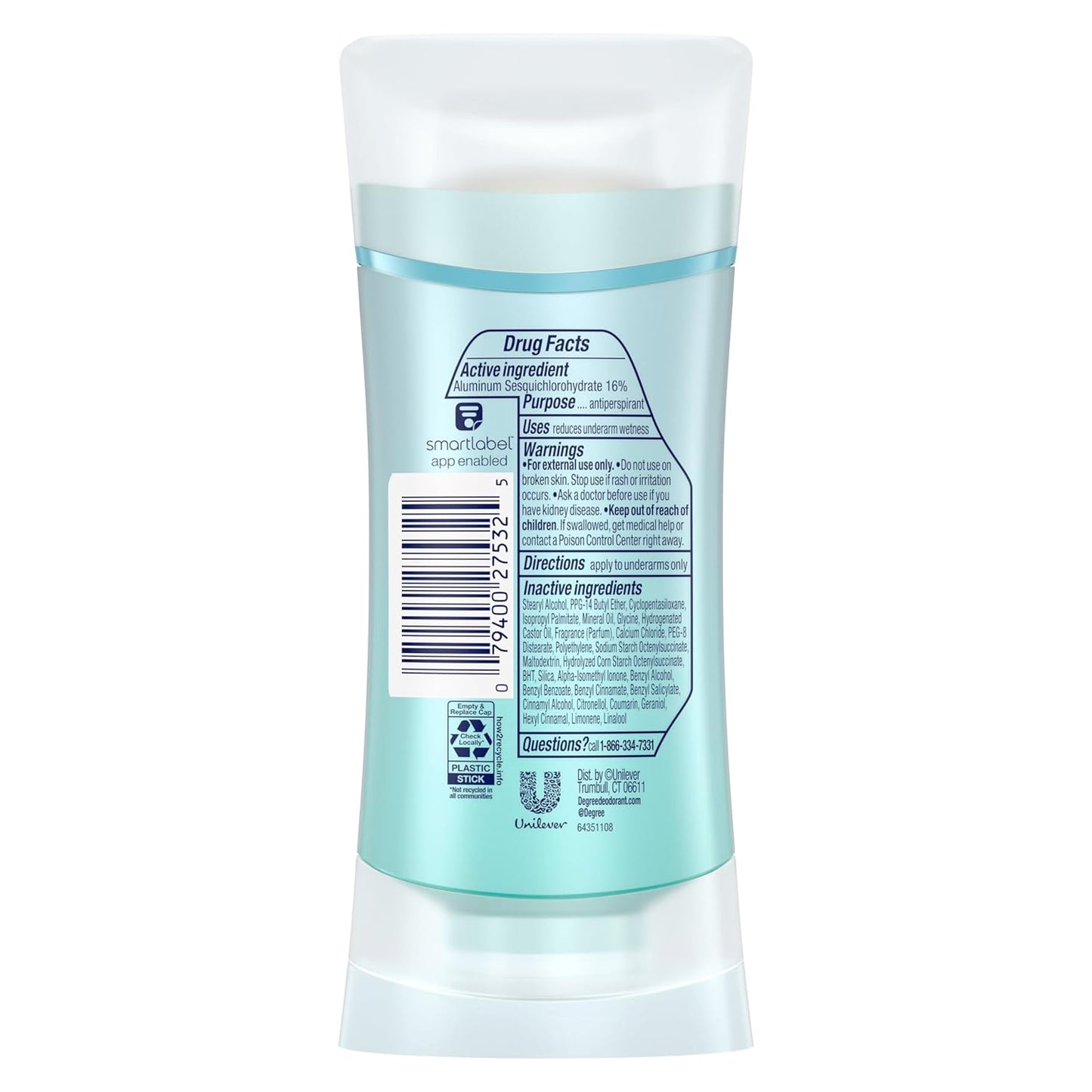 Degree Advanced Protection Antiperspirant Deodorant Sheer Powder for 72-Hour Sweat & Odor Control for Women, with Body Heat Activated Technology, 2.6 oz