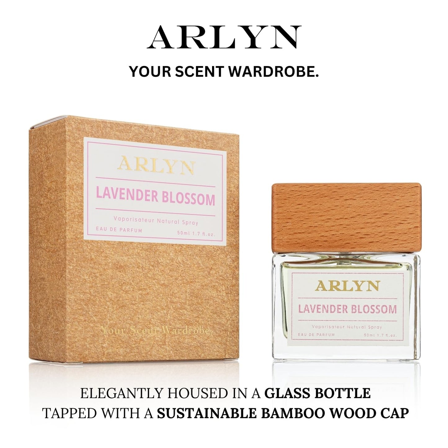 ARLYN Lavender Blossom Eau De Parfum Inspired by Y.S.L Li.b.re, Long-Lasting Perfume for Women, Vegan & Eco-Conscious with Clean Ingredients, Plum,Peach and Vanilla - 50ml / 1.7 oz