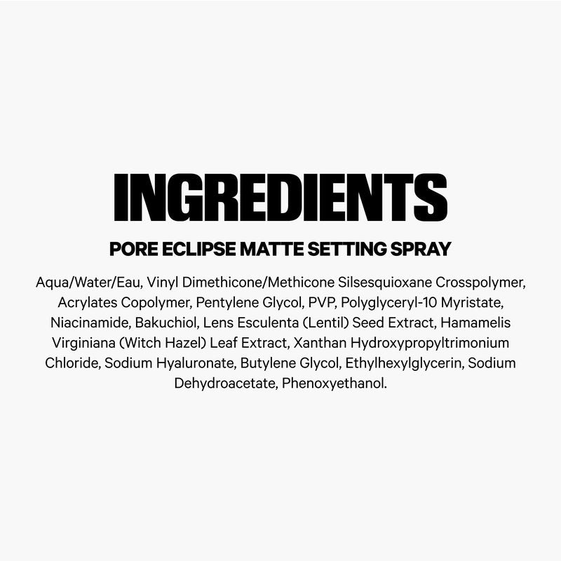 Milk Makeup Pore Eclipse Matte Setting Spray – Blurs Pores, Controls Shine + Sets Makeup for Up to 16 Hours – Long-Lasting, Oil + Alcohol-Free Facial Mist for a Soft, Matte Finish – 1.35 oz