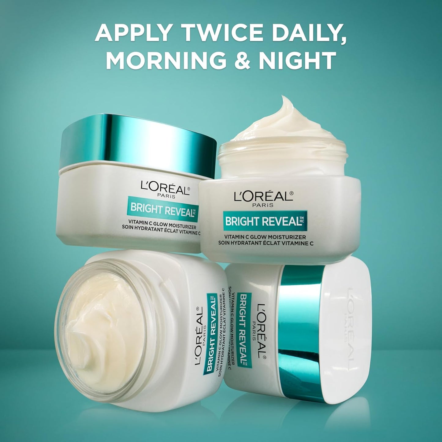 L'Oreal Paris Vitamin C Glow Moisturizer - Brighten Skin & Even Tone | Hydrating Facial Cream with SPF 50 Sample