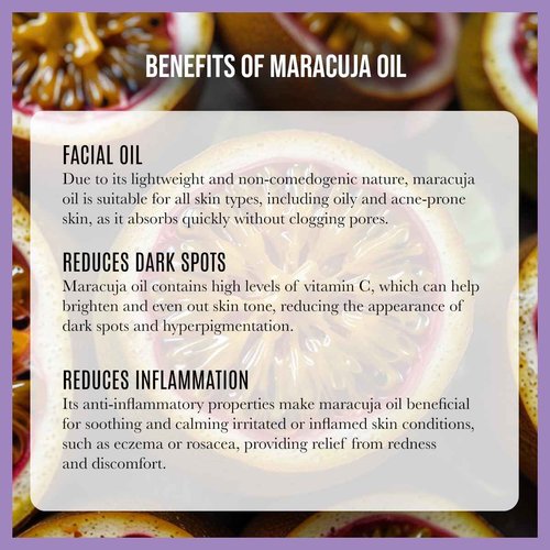 Renewalize Maracuja (Passion Fruit) Seed Facial Oil Skin Moisturizer for Face | Cold Pressed and Unrefined | For All Skin Types | Large 4 fl oz bottle