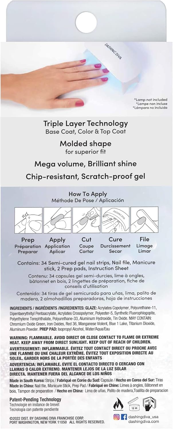 Dashing Diva Glaze Nail Strips - Victorian Plaid Gel Wraps | Long-Lasting, Chip Resistant | 34 Salon Quality Strips, Prep Pad & File