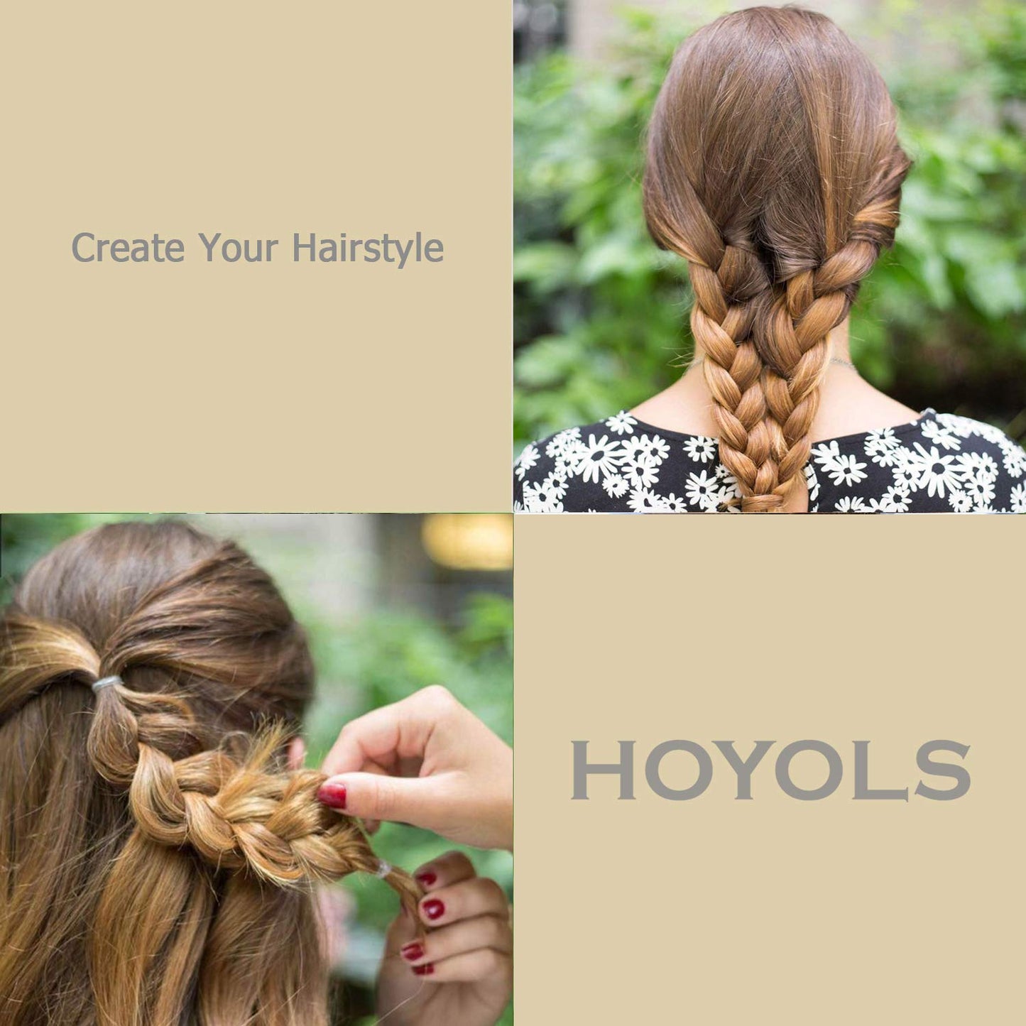 HOYOLS 3/4” Inches Black Hair Rubber Bands for Hair Ties Small Mini Elastics Bands Large Braiding Ponytail Holders for Baby Toddler Girls Kids No Damage 600pcs (M) Latex-Free