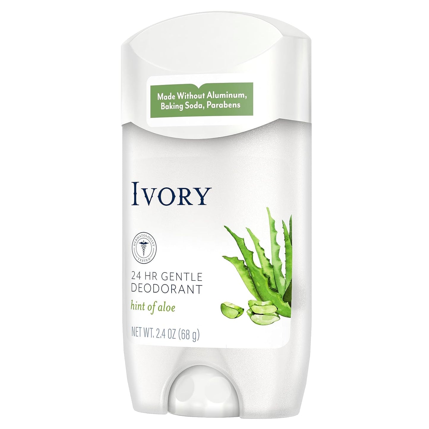 Ivory Aluminum-Free Coconut Deodorant - 24-Hour Gentle Formula, Baking Soda & Paraben Free | 2.4oz (Pack of 6)
