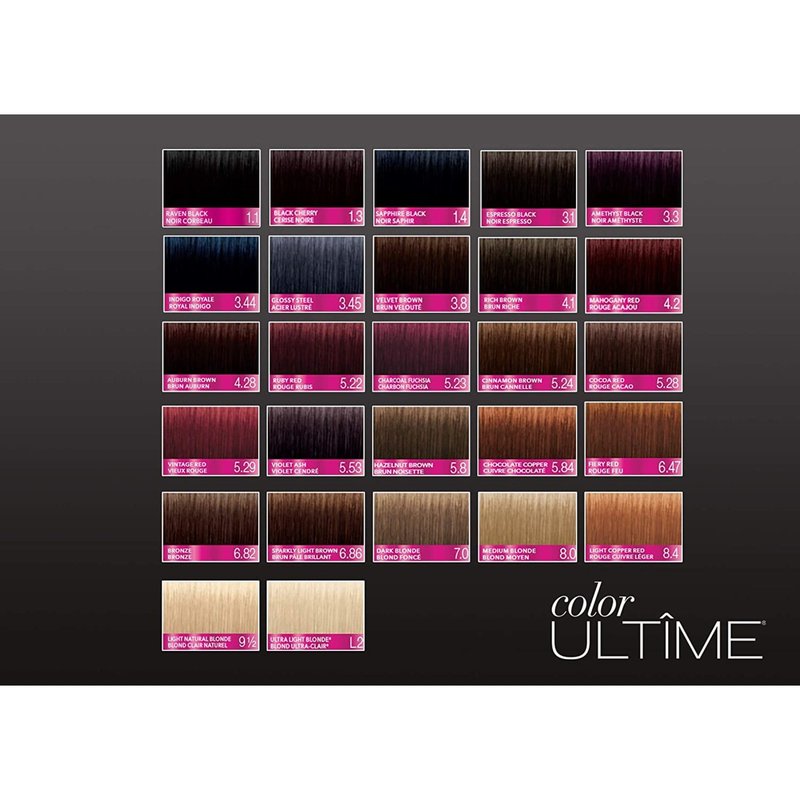 Schwarzkopf Color Ultime 1.4 Sapphire Black Hair Dye, Permanent Intense Black with Diamond Brilliance, Fade-Resistant, Covers Grays, All Hair Textures