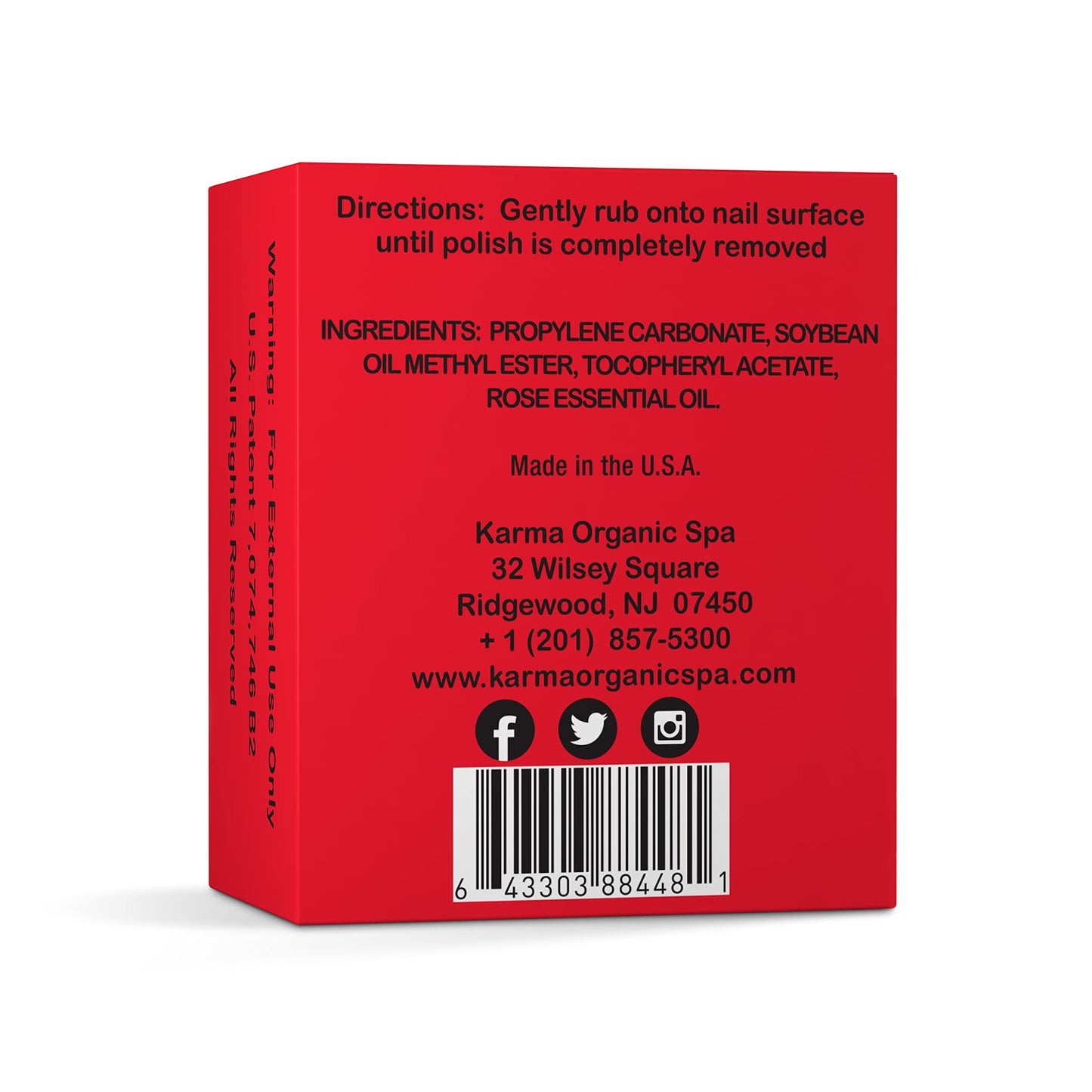 Karma Halal Nail Polish Remover Wipes with Rose Oil; Non-Toxic, Vegan, Cruelty-Free – Pack of 10