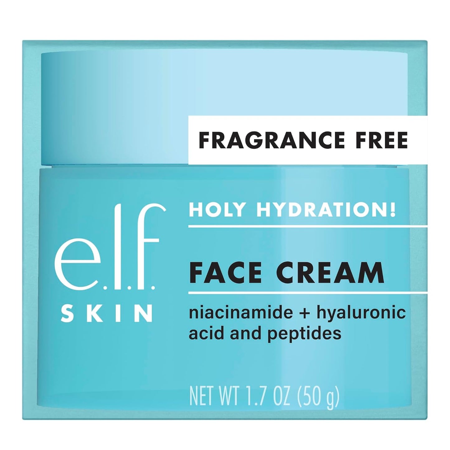 e.l.f. SKIN Mini Holy Hydration! Face Cream, Moisturizer For Nourishing & Plumping Skin, Infused With Hyaluronic Acid, Vegan & Cruelty-Free, 0.529 Oz
