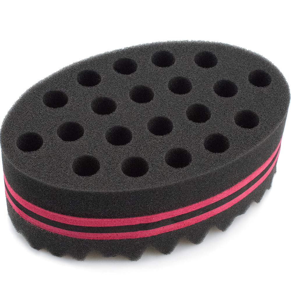 Hair Magic Twist Sponge: Two-Sided Dread Afro Coil Barber Tool for Curling and Waving Men's and Women's Long/Short Hair, 1 Pc