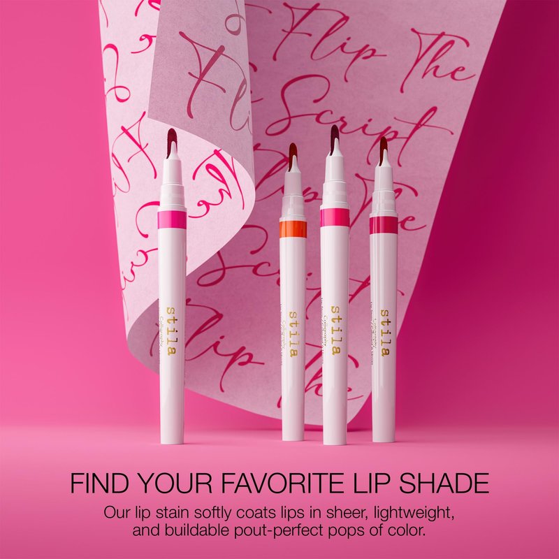 stila Calligraphy Lip Stain Long-Lasting Tint, Moisturizing, Transfer-Proof, Lightweight, Sheer Buildable Color, Fades to a Natural Wash of Color Marie, 22 Fl. Oz.