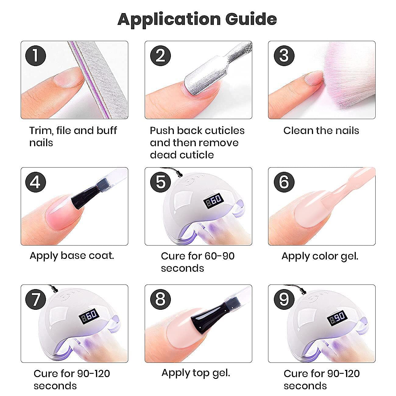 RARJSM Matte Gel Top Coat and Base Coat Glossy Shine Top Coat Gel Nail Polish 7.5ml 3PCS Set UV LED Curing Required Shiny Gel Polish Long Lasting Soak off Home DIY Salon Manicure
