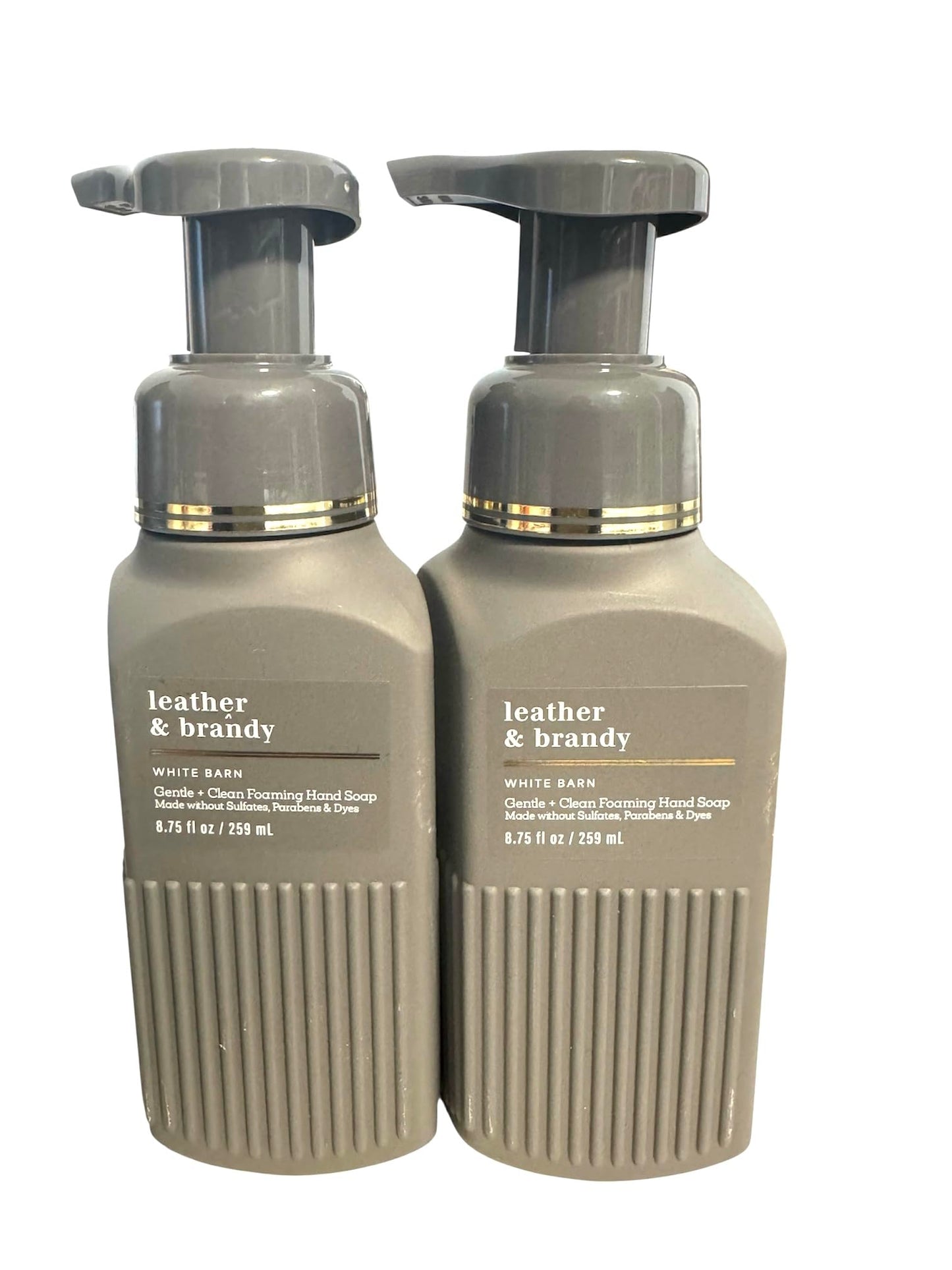 Bath and Body Works Gentle Foaming Hand Soap 8.75 Ounce 2-Pack (Leather & Brandy)