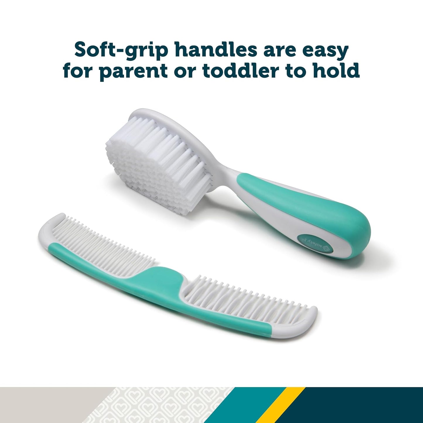 Easy Grip Brush and Comb Set - Ergonomic Design for Effortless Styling | Colors May Vary