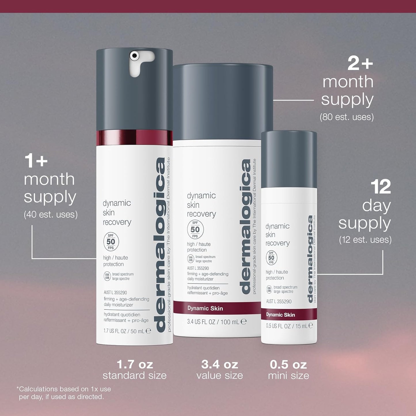 Dermalogica Dynamic Skin Recovery SPF 50 | Anti-Aging Face Sunscreen Moisturizer - Medium-Weight, Non-Greasy Formula