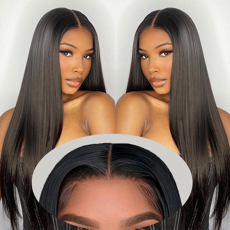 2x6 Hd Lace Closure Straight Indian Virgin Human Hair,18Inch Middle Part Pre Plucked Natural Hairline Transparent Swiss Lace Closure Human Hair