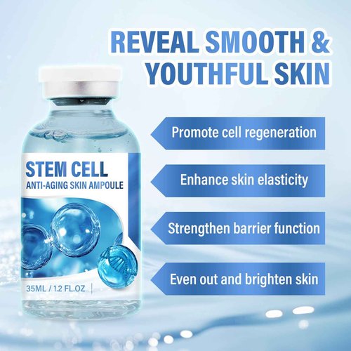 Stem Cell Serum for Face,Face Serum to Fight Against Age,Microneedling S-erum Nourishes Skin,Reduces Wrinkles,Supports Use With Microneedling
