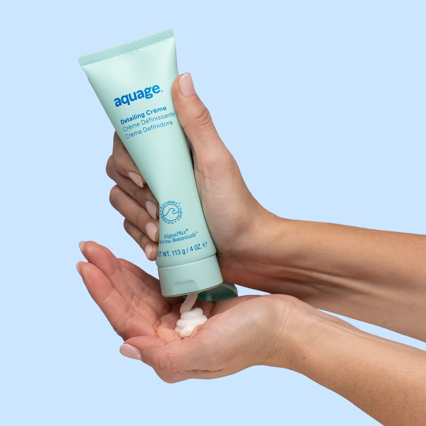 Aquage Detailing Crème, Creates Light Texture Definition, Maintaining a Natural Look, Enhances Shine and Smoothes Flyaways, 4 fl. oz.
