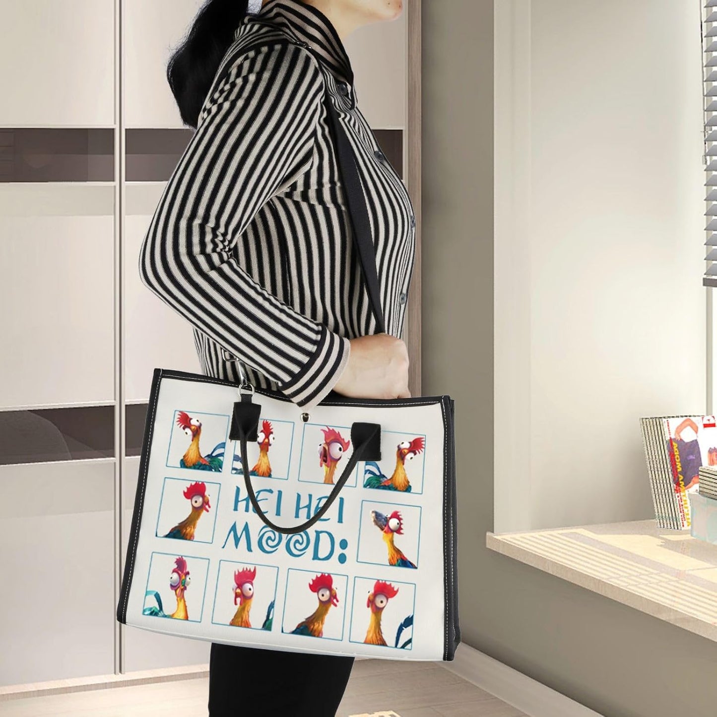 Hei Hei Tote Bag - Stylish Chicken Hei Hei Shoulder Bag for Fans | Perfect Gift for Hei Hei Lovers
