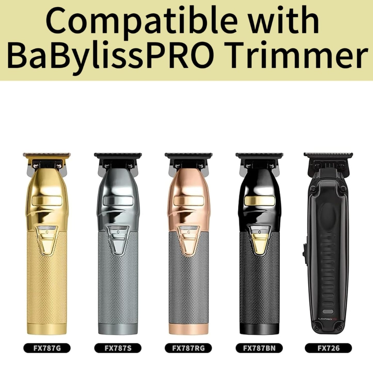 FX707Z Replacement Blades compatible with BaByliss PRO PRO FX787 & FX726 Trimmer,DLC 2.0 Trimmer Blade compatible with BaByliss Replacement Trimmer Blades(1 PC Rose Gold)