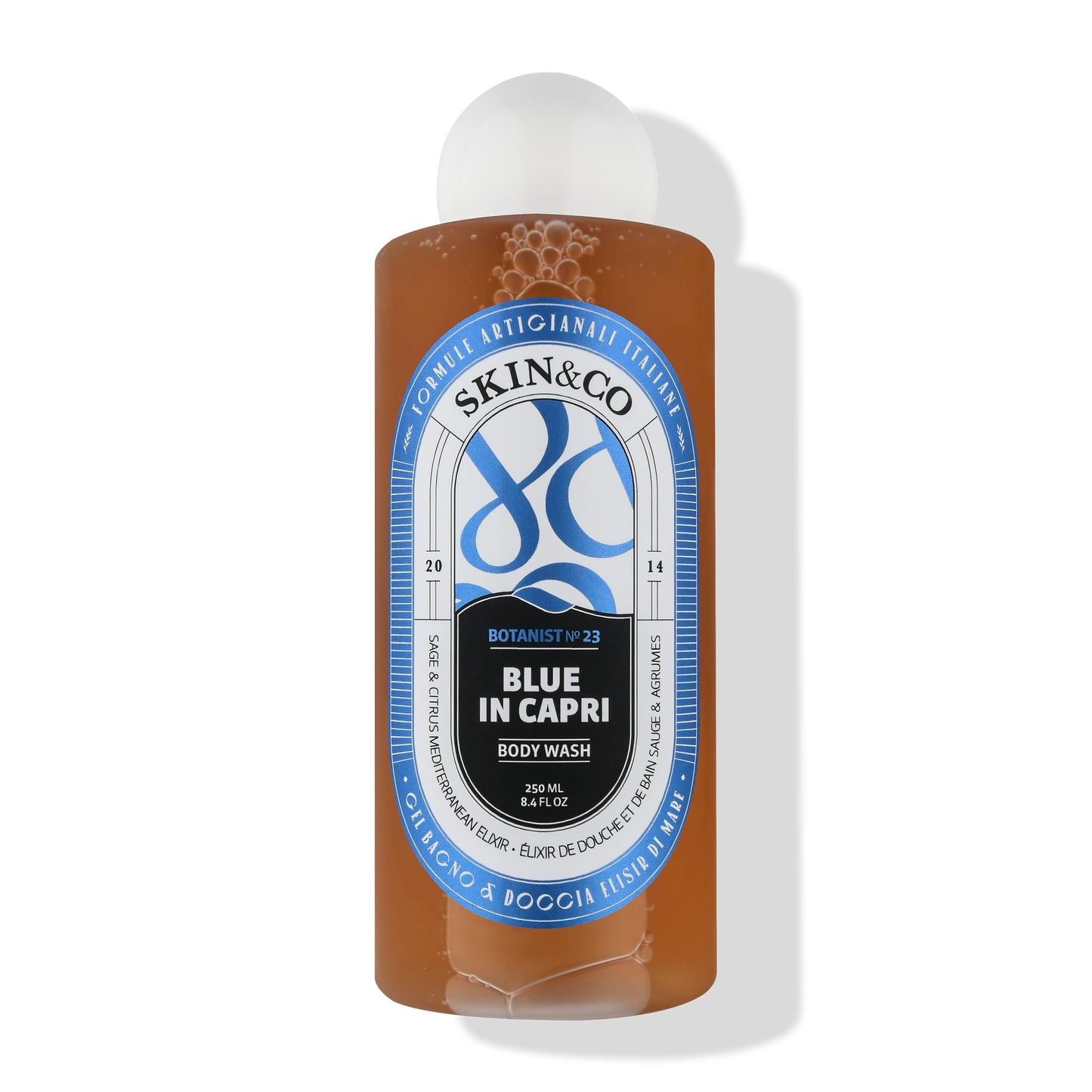 SKIN&CO Roma Blue In Capri Shower Gel, 7.7 Fl Oz