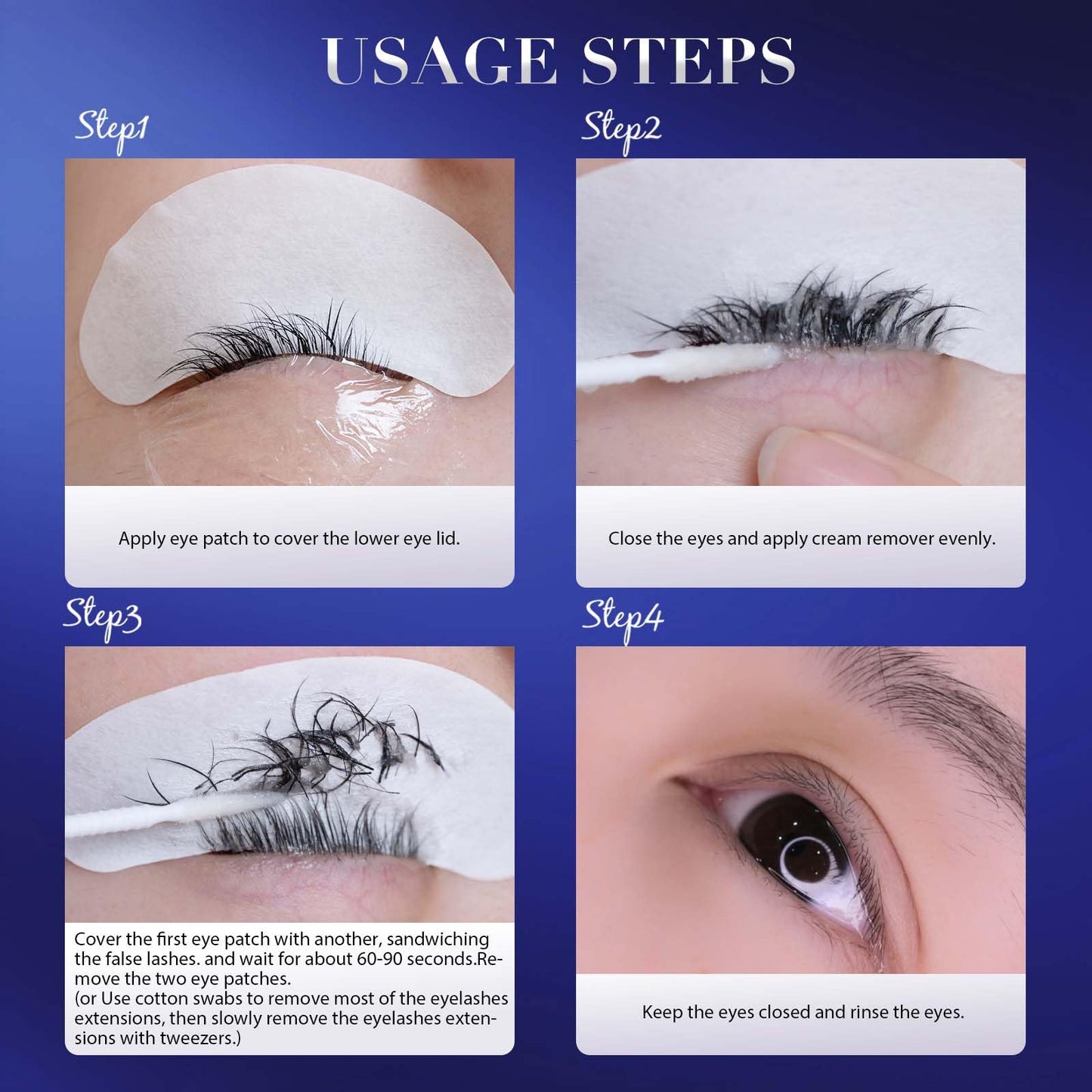 Eyelash Extension Remover - Fast Dissolve No Damage to Natural Lash - Professional Adhesive Remover Supplies