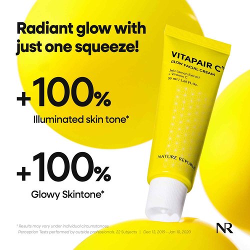 Nature Republic Vitapair C Glow Facial Cream - Hydrating Face Moisturizer for Women, Pure Vitamin Firming, Beauty Skin, Gentle Night Skincare, Daily Hydration, Radiance, Glowing, 50ml / 1.69 fl oz