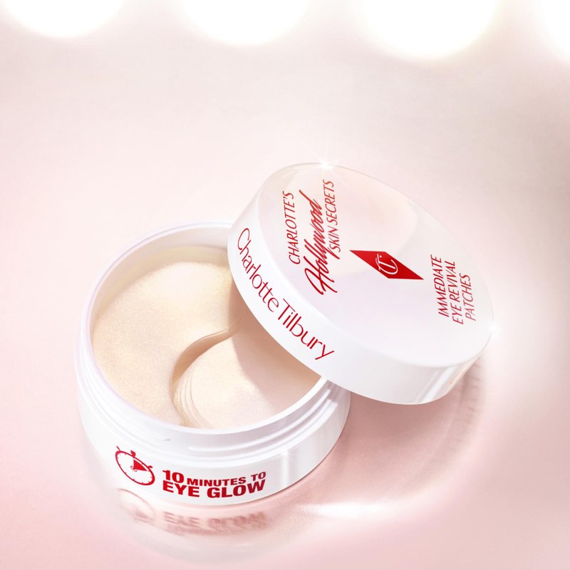 Charlotte Tilbury Hollywood Skin Secrets Under Eye Patches - Radiance-Boosting Lift Effect Eye Patches for Puffy Eyes & Dark Circles - Infused with Non-Slip & Non-Drip Cooling Hydrogel Cushion