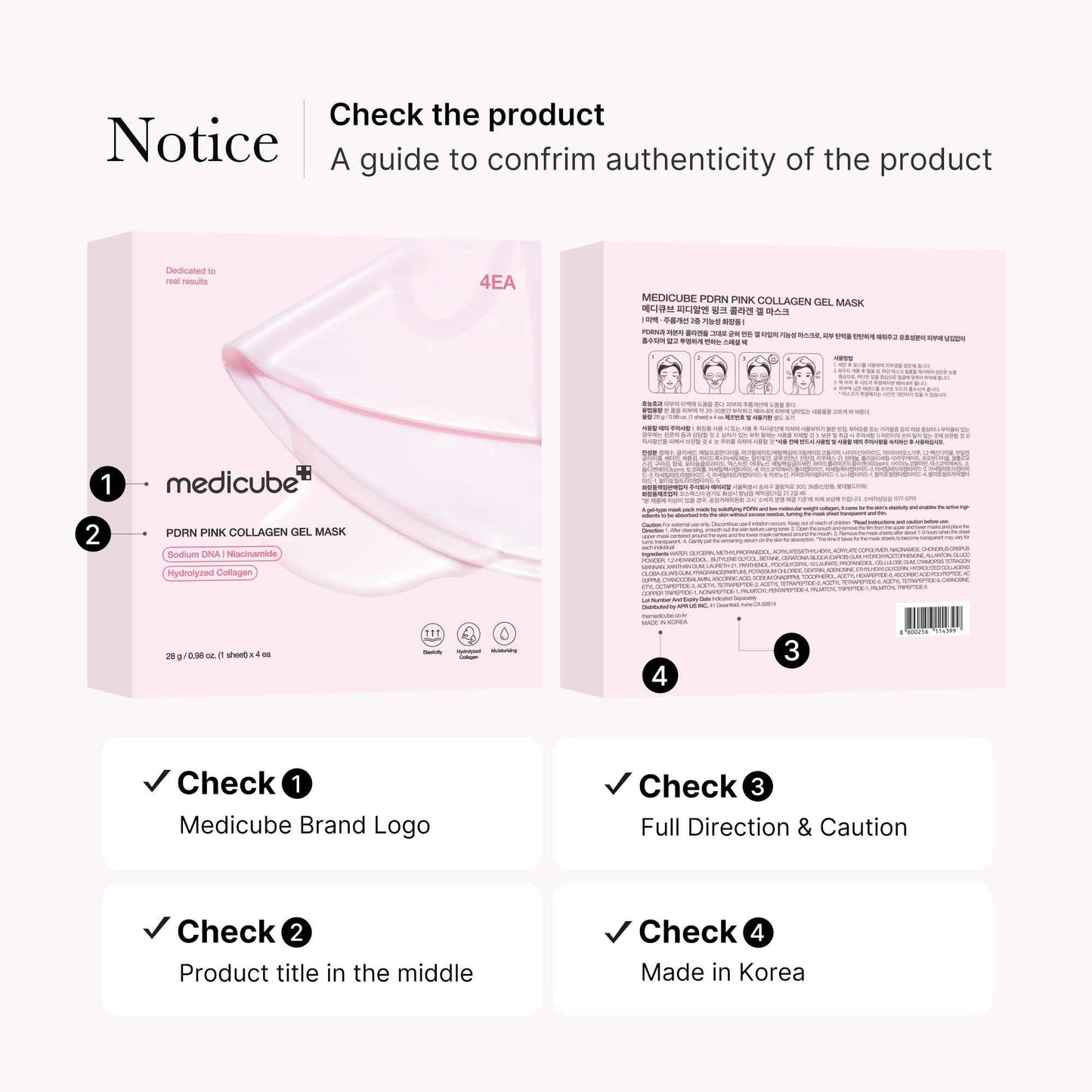 medicube Salmon DNA PDRN pink collagen jelly gel mask | overnight face mask for glass glow skin- elasticity, hydrating, firming and moisturizing | korean skincare, 28g, 4ea