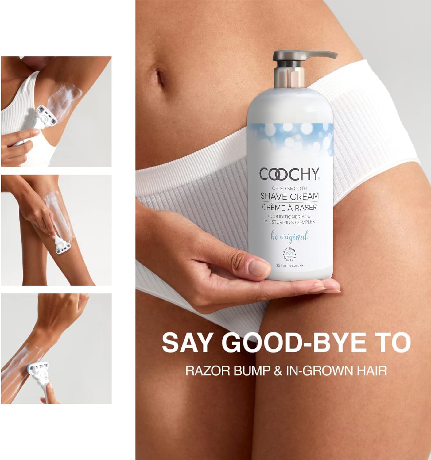 Coochy Intimate Shaving Cream - Moisturizing Shave Conditioner for Sensitive Skin | 32 oz