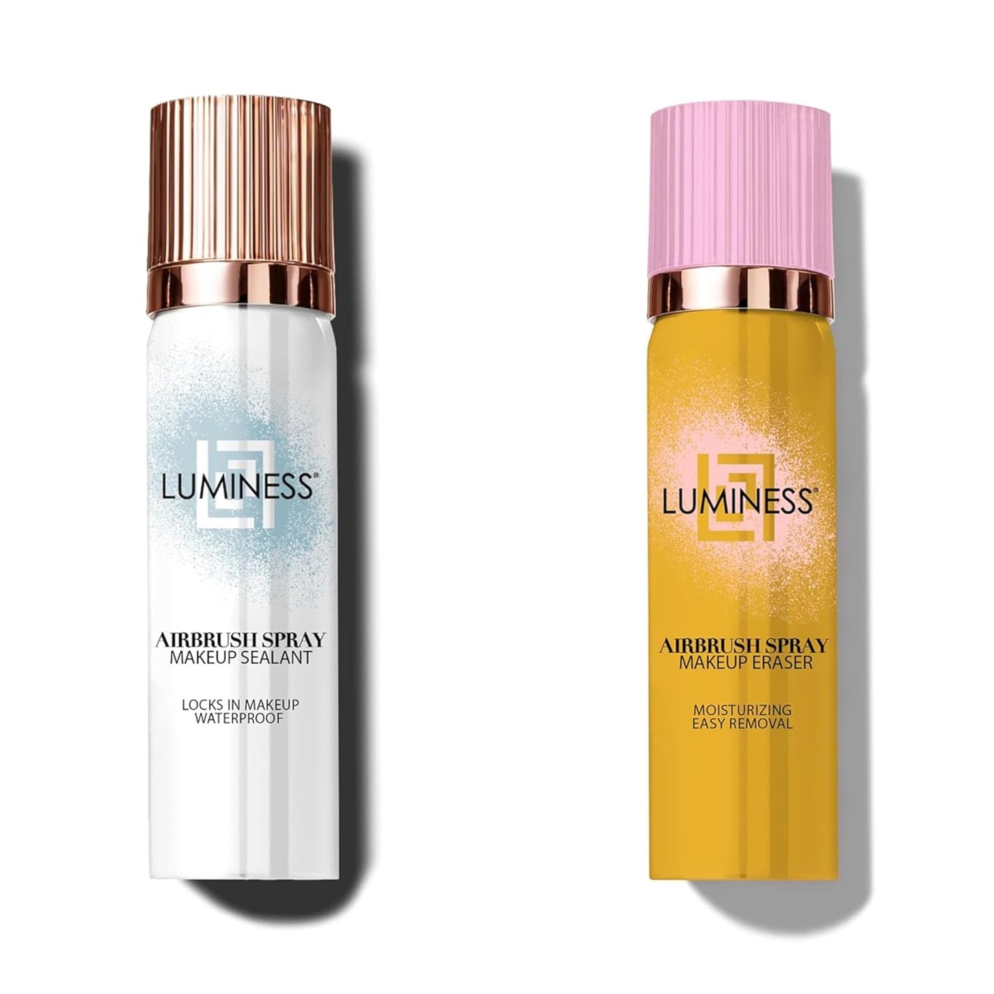 LUMINESS Airbrush Setting Spray & Makeup Remover Bundle - Long-Lasting Face Spray & Gentle Cleanser