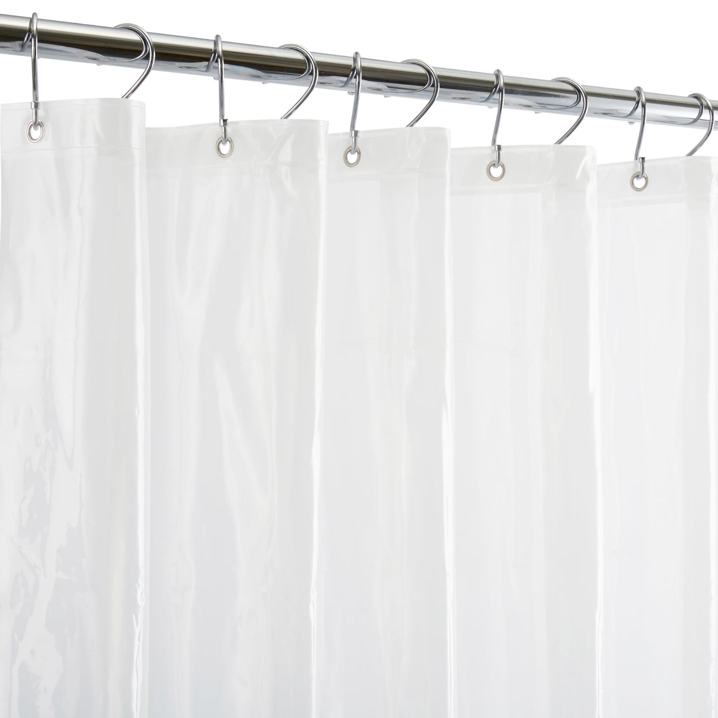 Bath Bliss Premium Hotel Weight Shower Curtain Liner, 12 Metal Eyelets, 3 Magnet Hem, x 72”, Frost