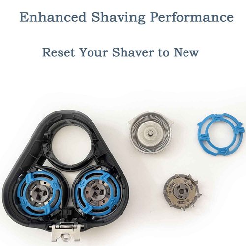 Suleto SH50 Replacement Heads Whole Head Part Compatible with Phillip Shaver Series 5000 (S5xxx), S5xxx, PT8xx, PT7xx, 3 Count SH50 Replacement Blades for Series 5000 Razors