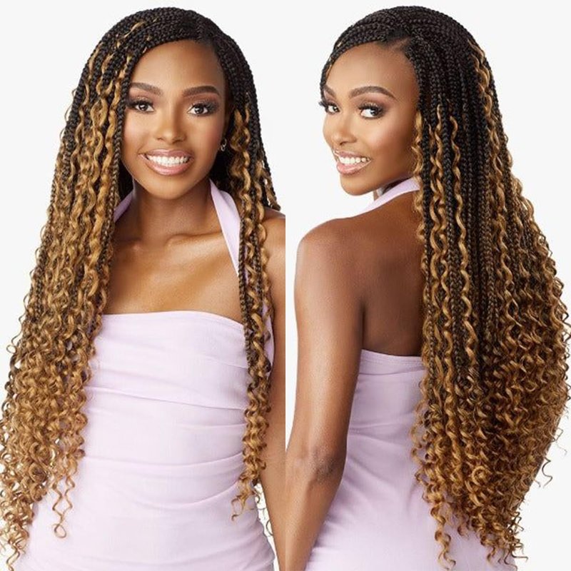 Deep Curly Wave Bulk Human Hair - Brazilian Virgin Hair for Micro Braiding | 20-Inch, P4/30 Highlight