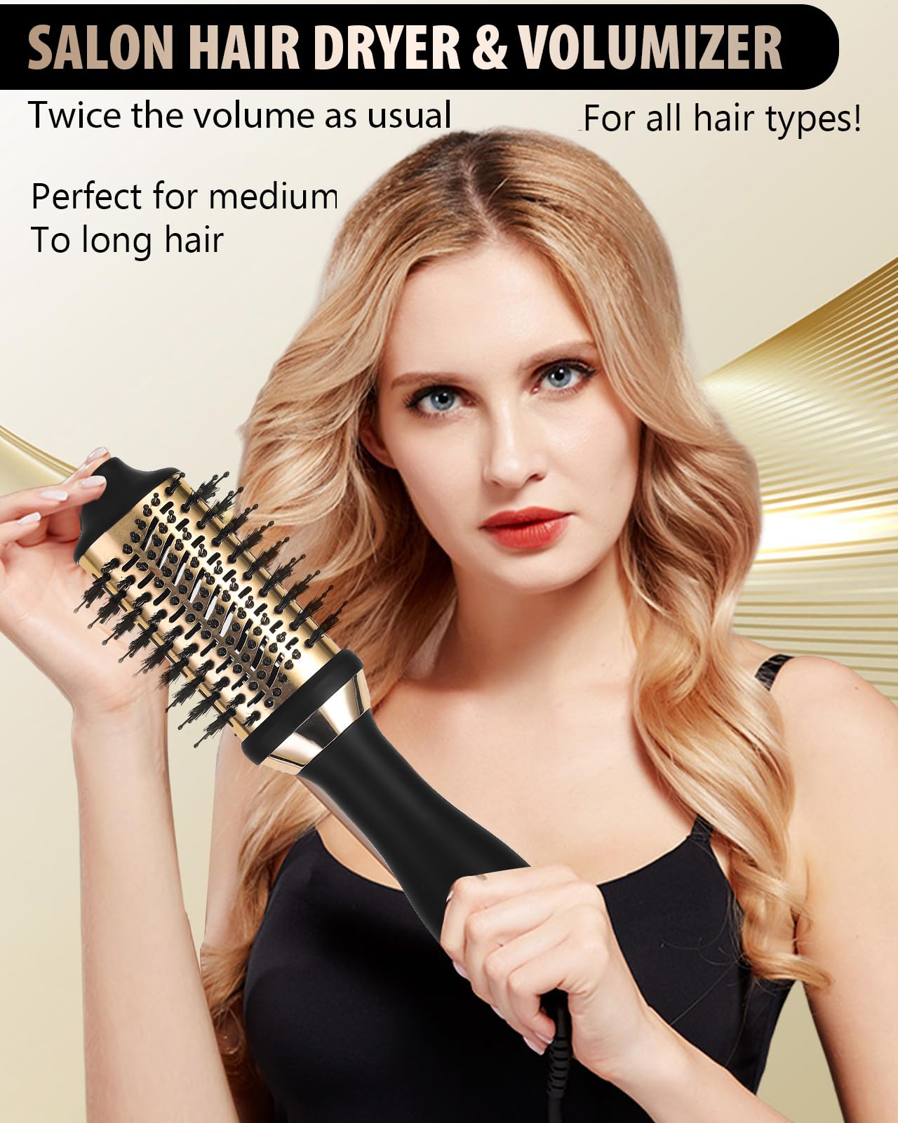 Blow Hair Dryer Brush: Detachable 4-in-1 with Ionic Technology, Brush-Blow-Dryer Oval Barrel with Ionic Technology Fluffy, Belowout-Hair-Volumizer