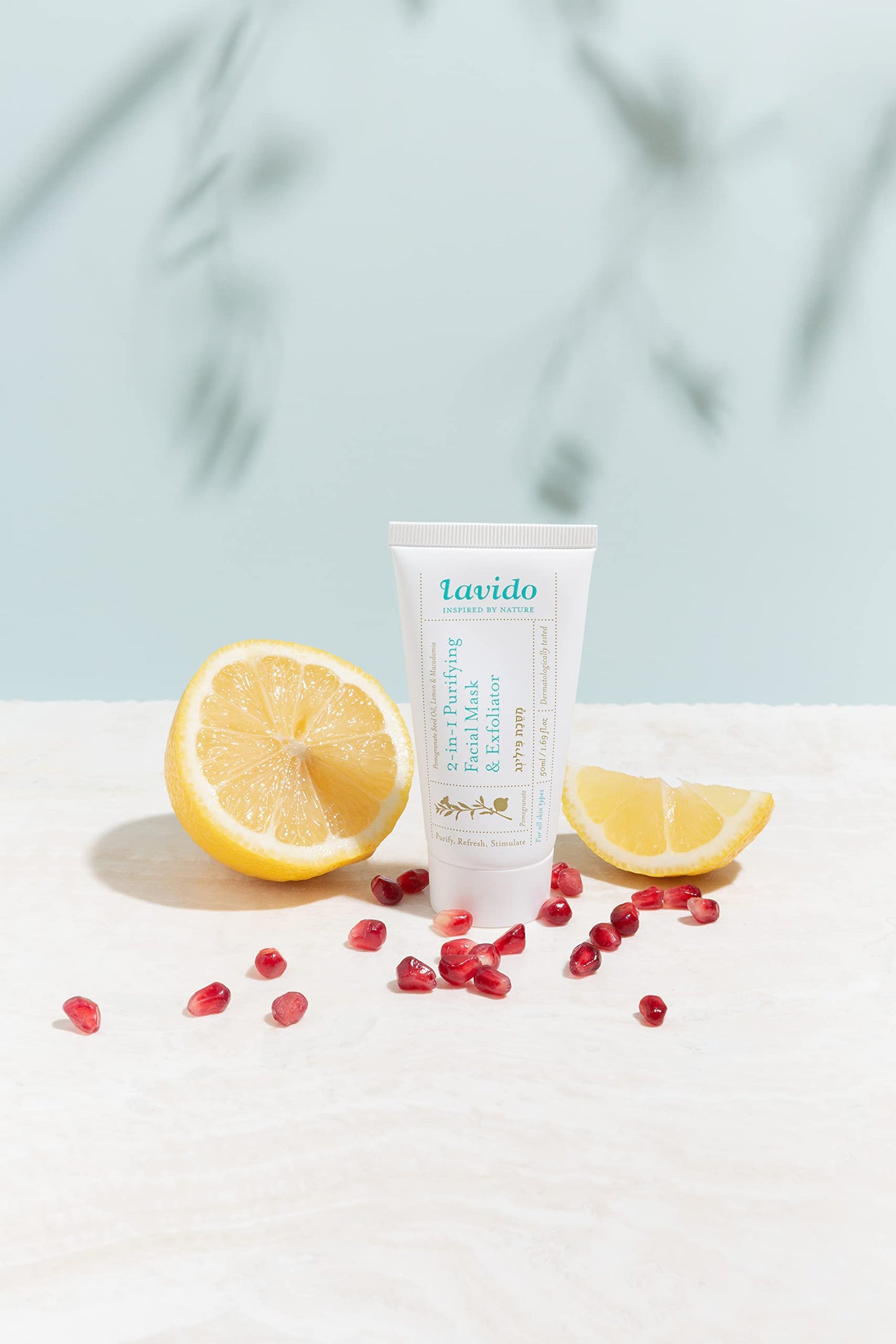 Lavido Pomegranate Seed Oil, Lemon, and Macadamia Gentle Exfoliator Cream