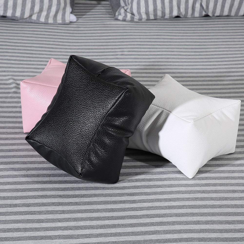 Hand Rest Pillow,Pedicure Foot Rest PU Nail Art Table Hand & Foot Pillow with Soft Fillings for Arm Rest Salon Manicure(Black)
