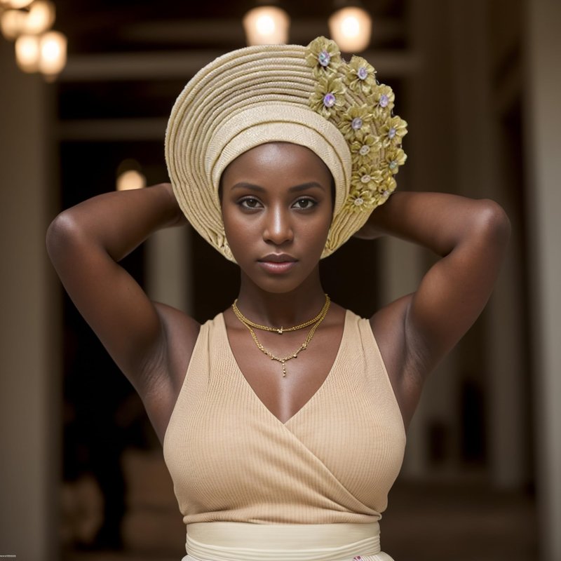 JRZXTWL African Head Wraps Fashion Headbands Stones ASO Oke Auto Gele Headtie Already Made Women's Hats Caps for Wedding Party. (golden, Standard)