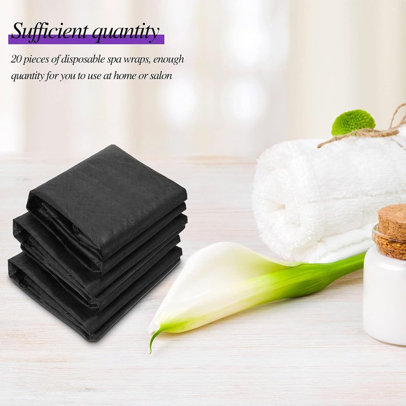 Geyoga Disposable Spa Wraps for Women - 20 Pcs Non-Woven Bath Robes | Adjustable Closure for Sauna & Salon Use