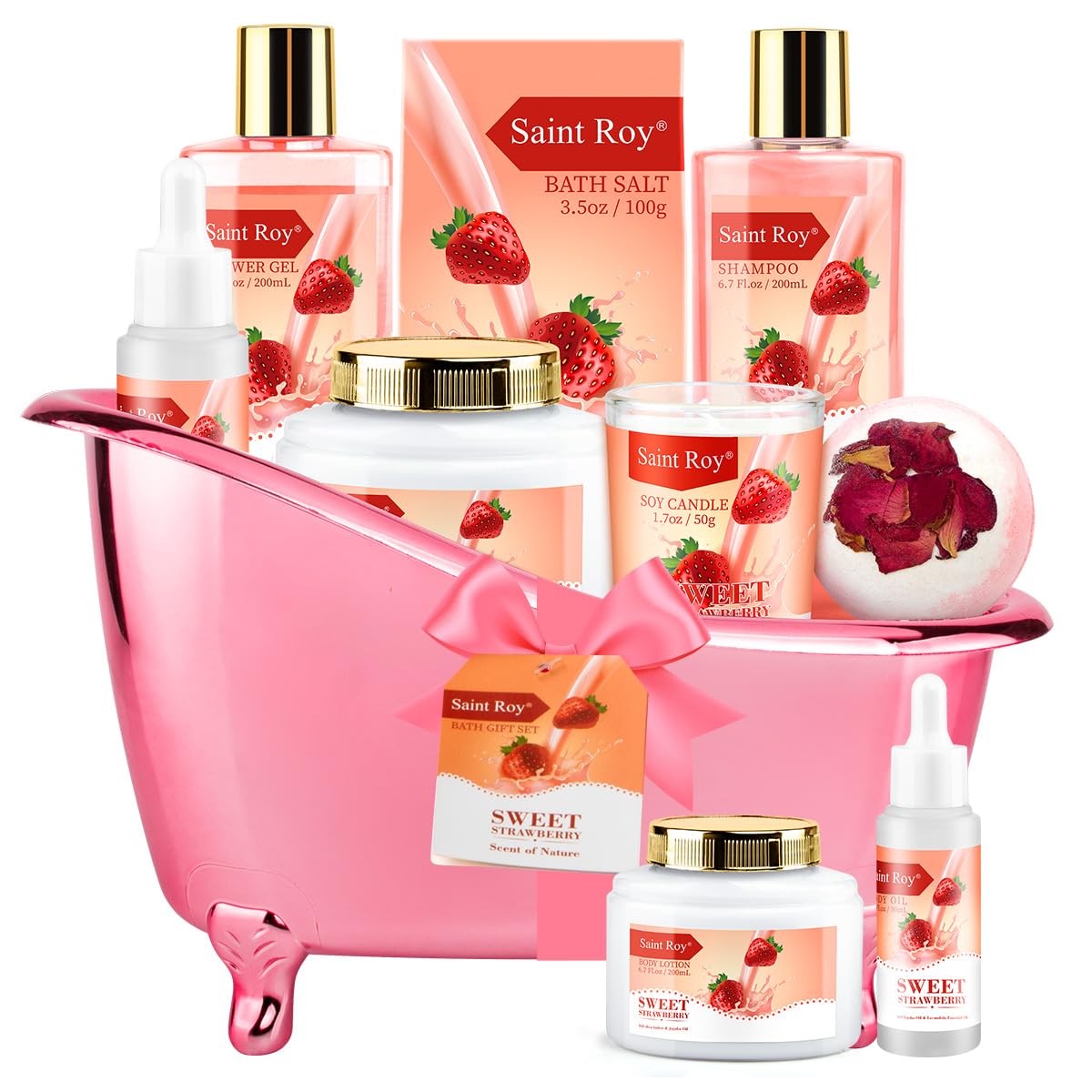 Spa Gift Basket, Spa Kit for Women, Bath & Body Gift Set, Home Spa Bath