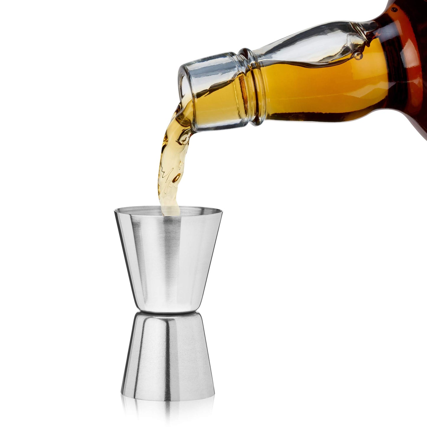 True Big Jig Cocktail Measuring Jigger for Bartending, Durable Stainless Steel Double Jiggers, Bar Tools, Home Bar Accessories 1 oz & 1.5 oz, Set of 1