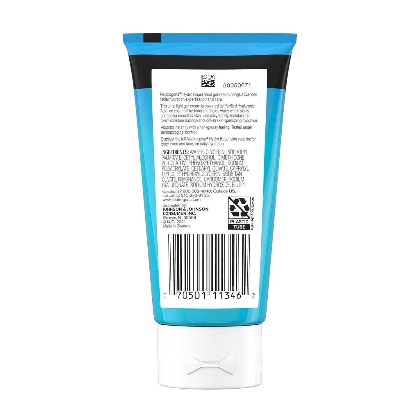 Neutrogena Hydro Boost Hydrating Hand Gel Cream with Hyaluronic Acid for Instantly Quenched, Soft & Supple Hands, Lightweight, Non-Greasy & Quick Absorbing Hand Lotion, Travel Size, 3 Oz